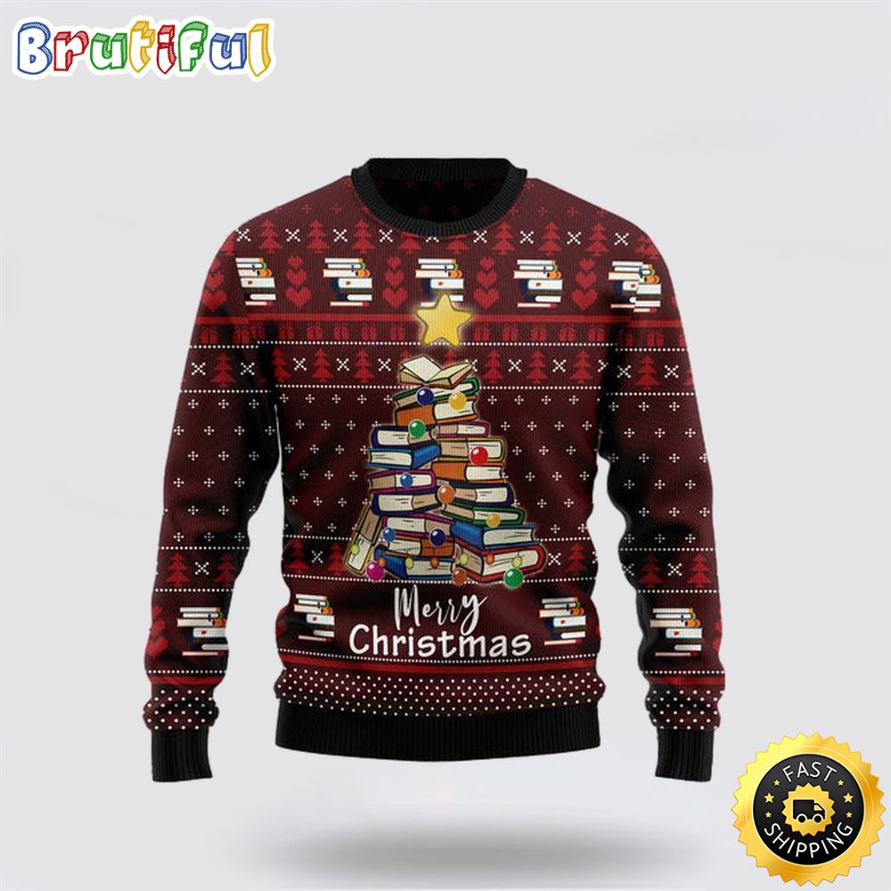 Book Pine Ugly Christmas Sweater Christmas Gift For That Everyone Will Love