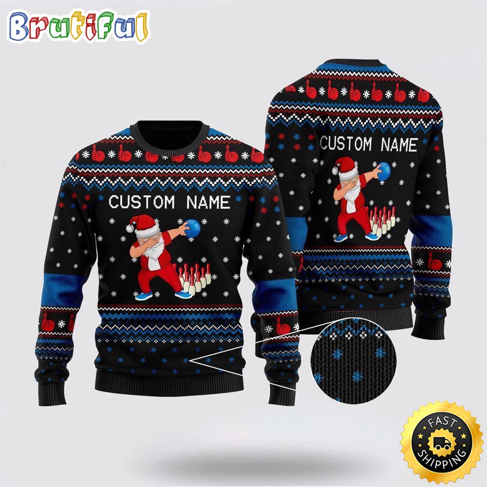 Bowling Image Cool Noel Pattern Ugly Christmas Sweater Gifts For Bowling Master