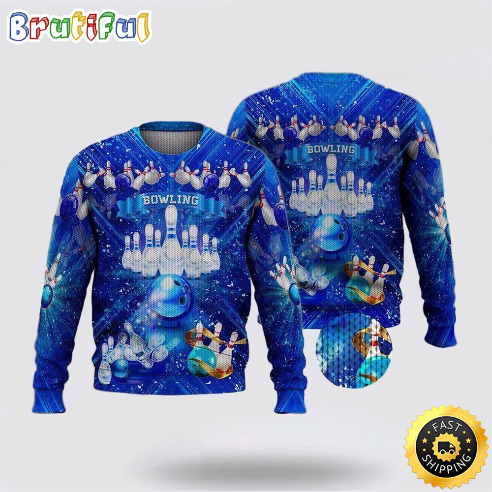 Bowling Royal Ugly Christmas Sweater Gifts For Bowling Master