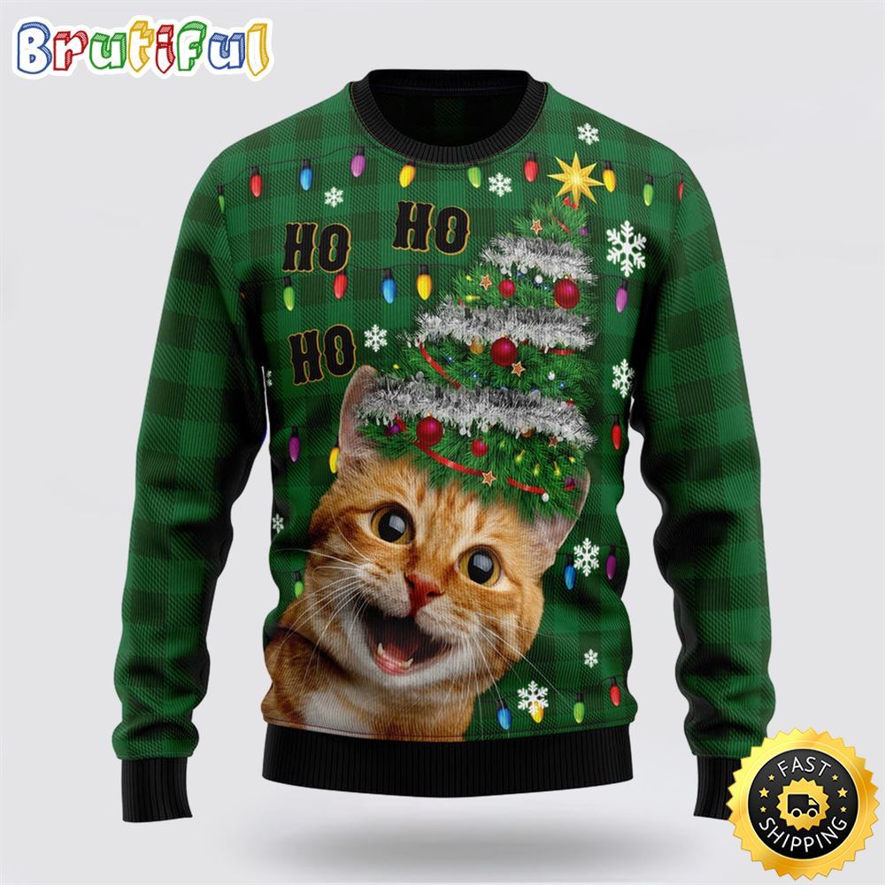 Cat Christmas Tree Ugly Christmas Sweater Perfect Christmas Gift For Cat Lover