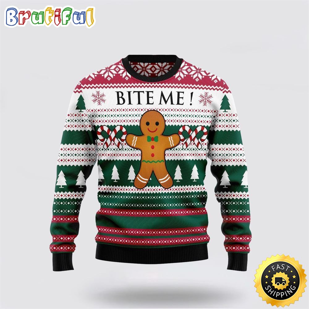 Christmas Cookies Bite Me Ugly Christmas Sweater Christmas Gift For That Everyone Will Love