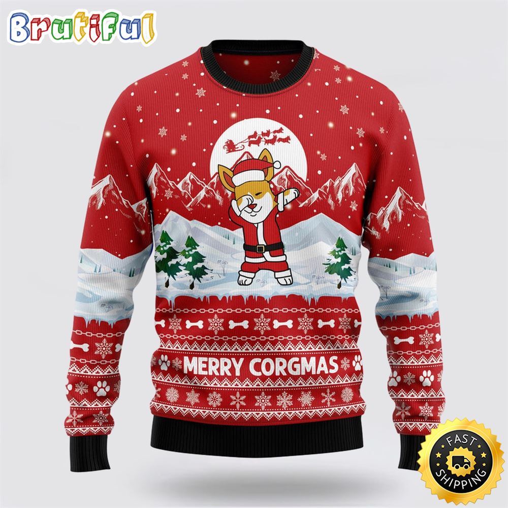 Corgi Merry Xmas Ugly Christmas Sweater Show Your Love For Your Furry Friend
