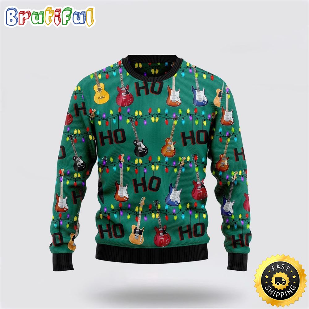 Electric Guitar Hohoho Ugly Christmas Sweater Christmas Gift For That Everyone Will Love