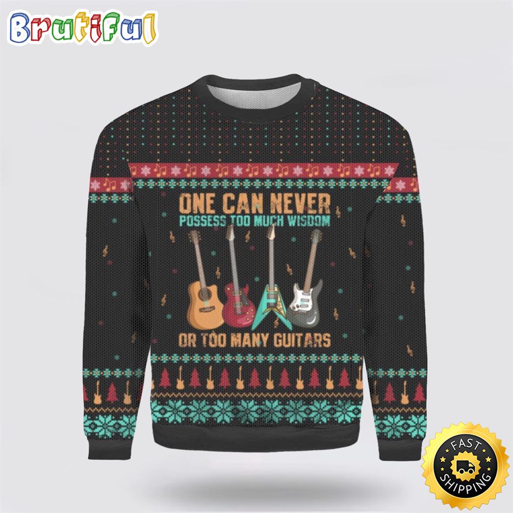 Guitar Old Vintage Ugly Christmas Sweater Christmas Gift For That Everyone Will Love