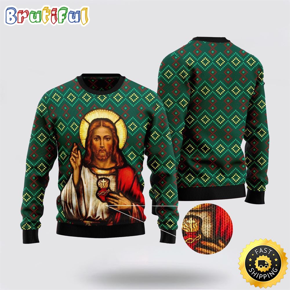 Jesus Ugly Christmas Sweater Unisex Womens & Mens Gifts For Christian Families