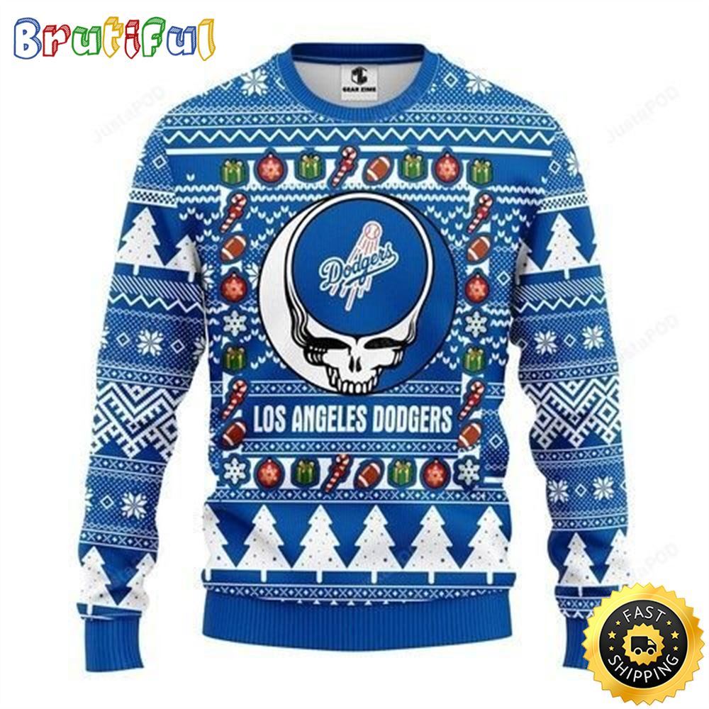MLB Los Angeles Dodgers Ugly Christmas Sweater The Intelligence Of The Skull Unisex Sweater