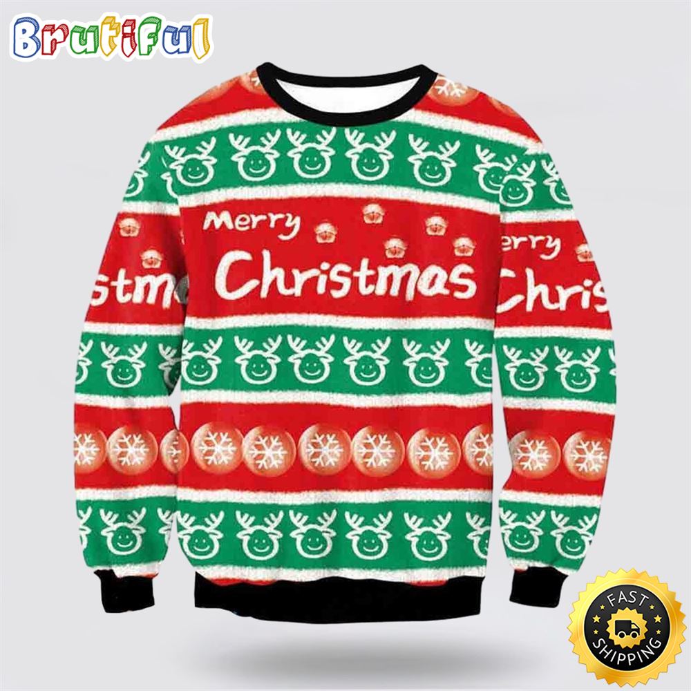 Merry Xmas Pattern Ornament Awesome Christmas Ugly Christmas Sweater Christmas Gift For That Everyone Will Love