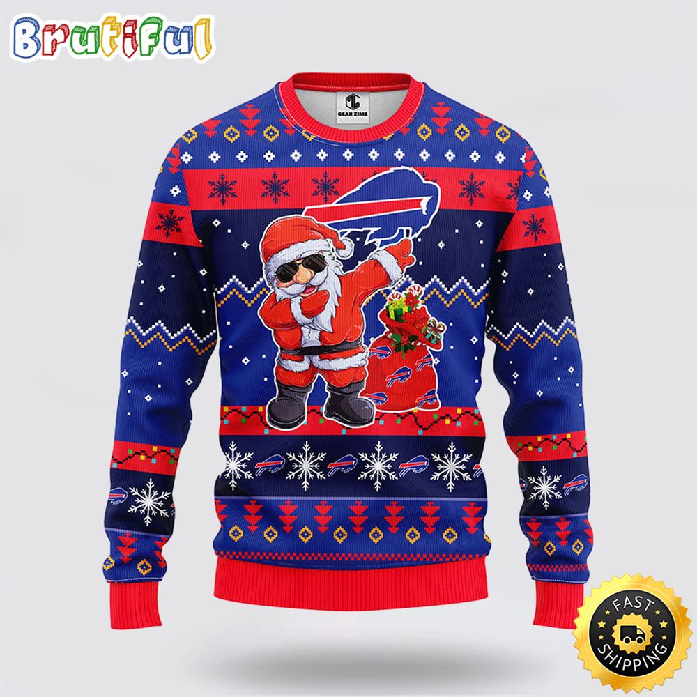 NFL Buffalo Bills Ugly Sweater Santa Claus Ugly Christmas Sweater
