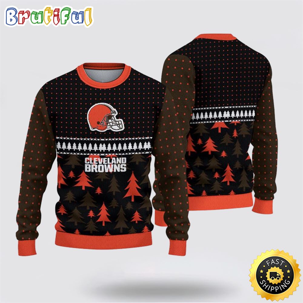 NFL Cleveland Browns Ugly Sweater Christmas Show Team Spirit