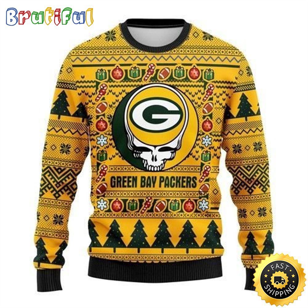 NFL Green Bay Packers Ugly Christmas Sweater The Intelligence Of The Skull Unisex Sweater