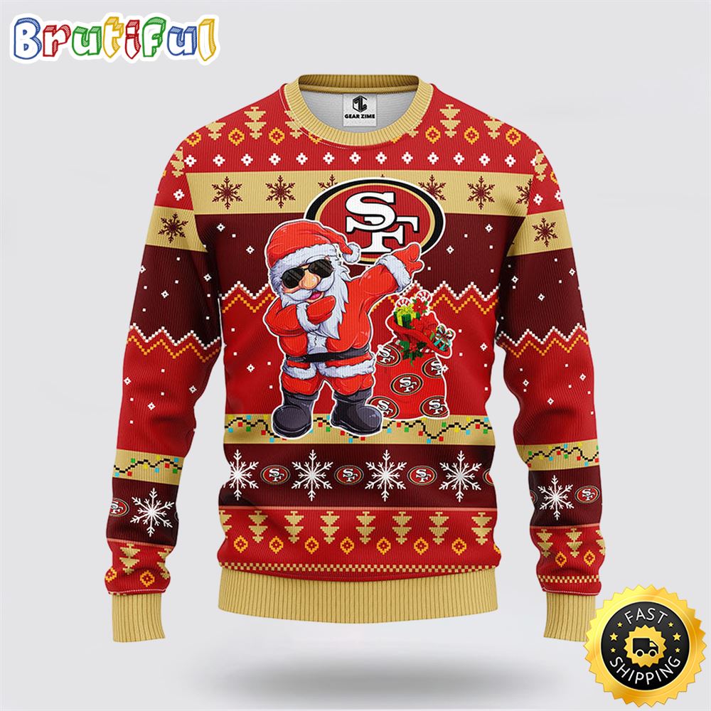 NFL San Francisco 49ers Ugly Sweater Santa Claus Ugly Christmas Sweater