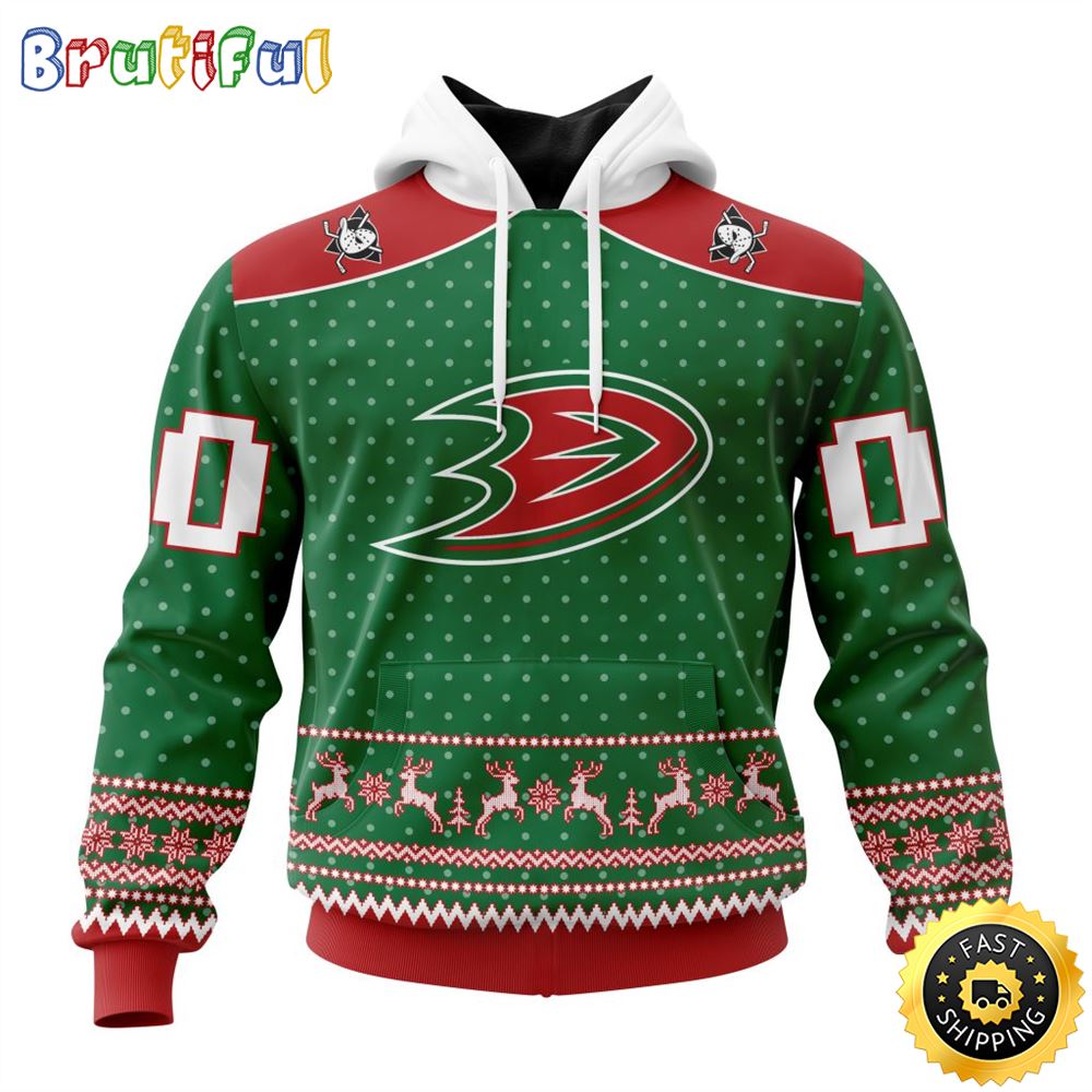 Personalized NHL Anaheim Ducks Special Ugly Christmas All Over Print 3D Hoodie Unisex Hoodie Tshirt Sweatshirt