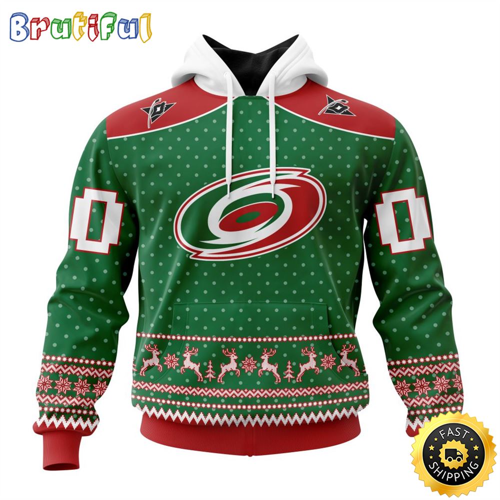 Personalized NHL Carolina Hurricanes Special Ugly Christmas All Over Print 3D Hoodie Unisex Hoodie Tshirt Sweatshirt