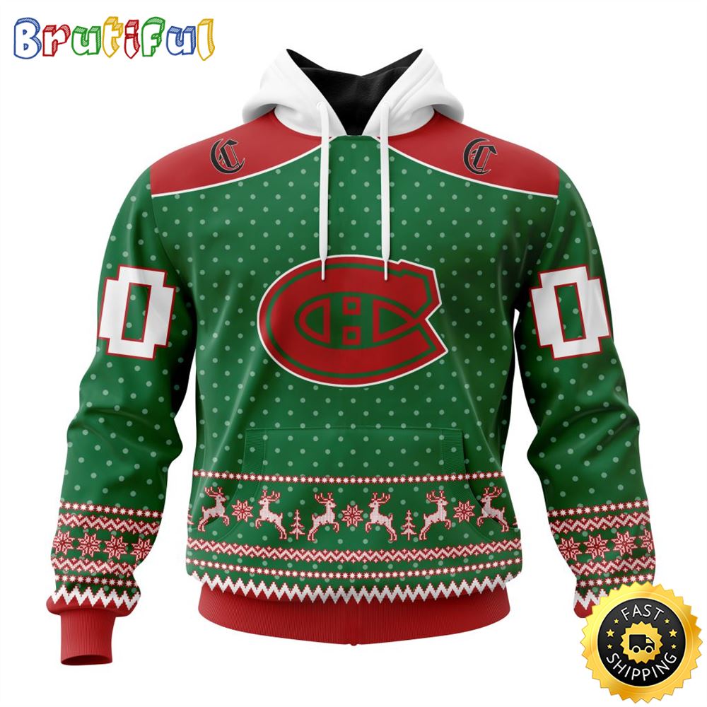 Personalized NHL Montreal Canadiens Special Ugly Christmas All Over Print 3D Hoodie Unisex Hoodie Tshirt Sweatshirt