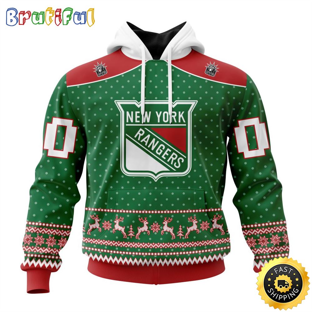 Personalized NHL New York Rangers Special Ugly Christmas All Over Print 3D Hoodie Unisex Hoodie Tshirt Sweatshirt