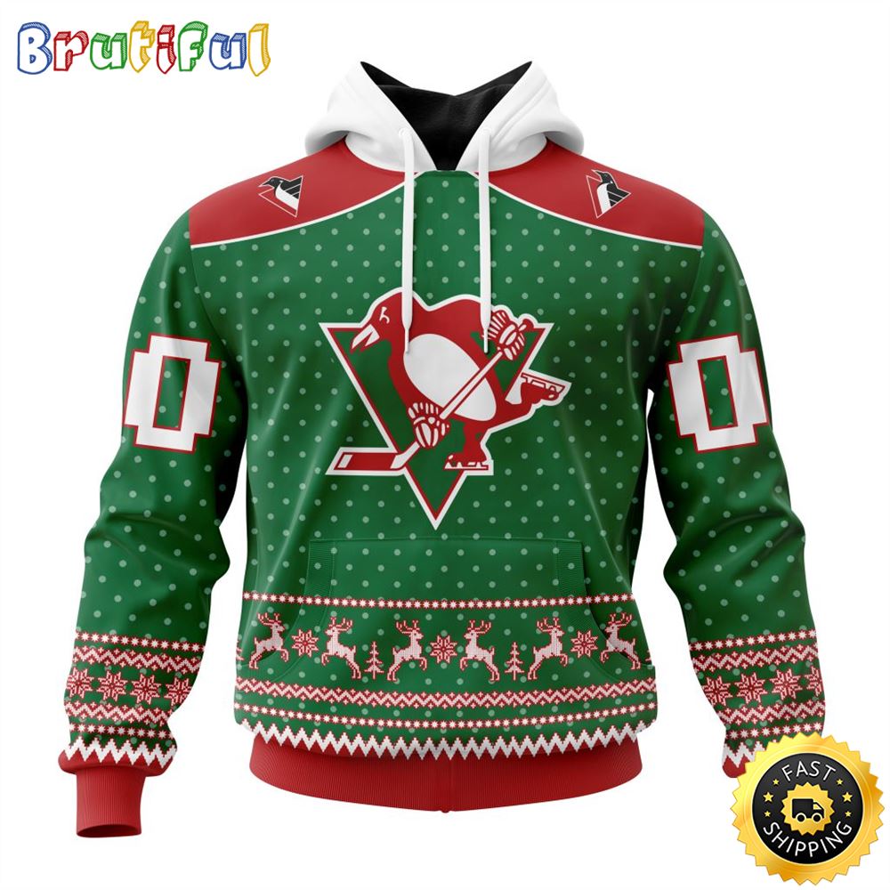 Personalized NHL Pittsburgh Penguins Special Ugly Christmas All Over Print 3D Hoodie Unisex Hoodie Tshirt Sweatshirt