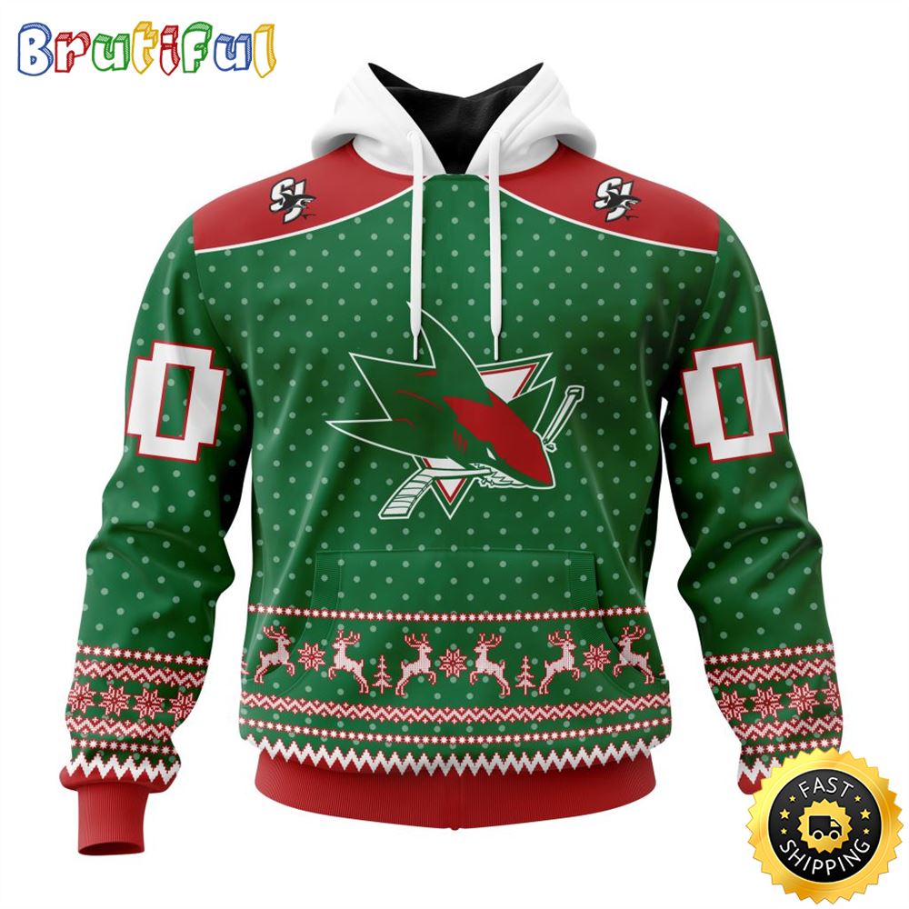 Personalized NHL San Jose Sharks Special Ugly Christmas All Over Print 3D Hoodie Unisex Hoodie Tshirt Sweatshirt