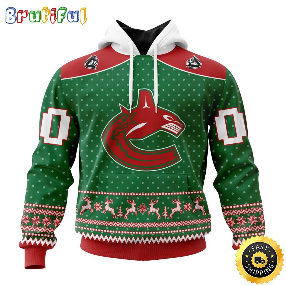 Personalized NHL Vancouver Canucks Special Ugly Christmas All Over Print 3D Hoodie Unisex Hoodie Tshirt Sweatshirt