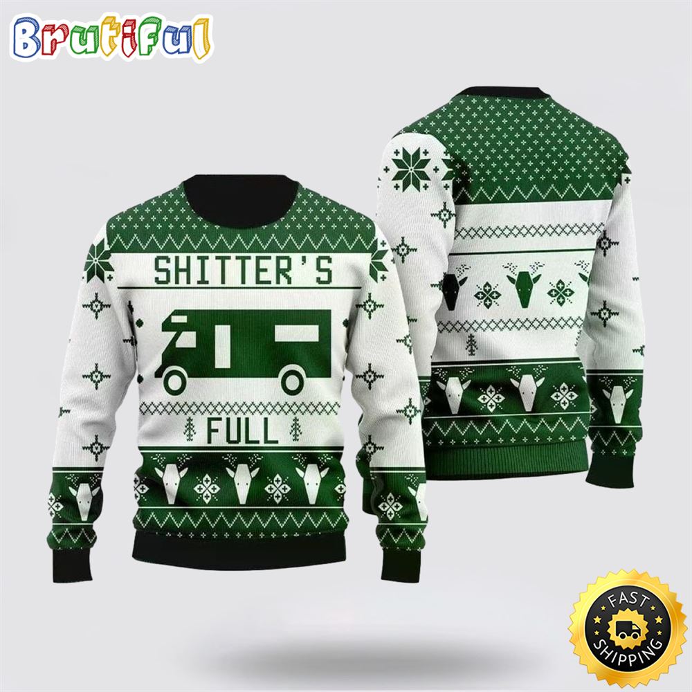 Shitters Full Knitted Ugly Christmas Sweater Christmas Gift For That Everyone Will Love