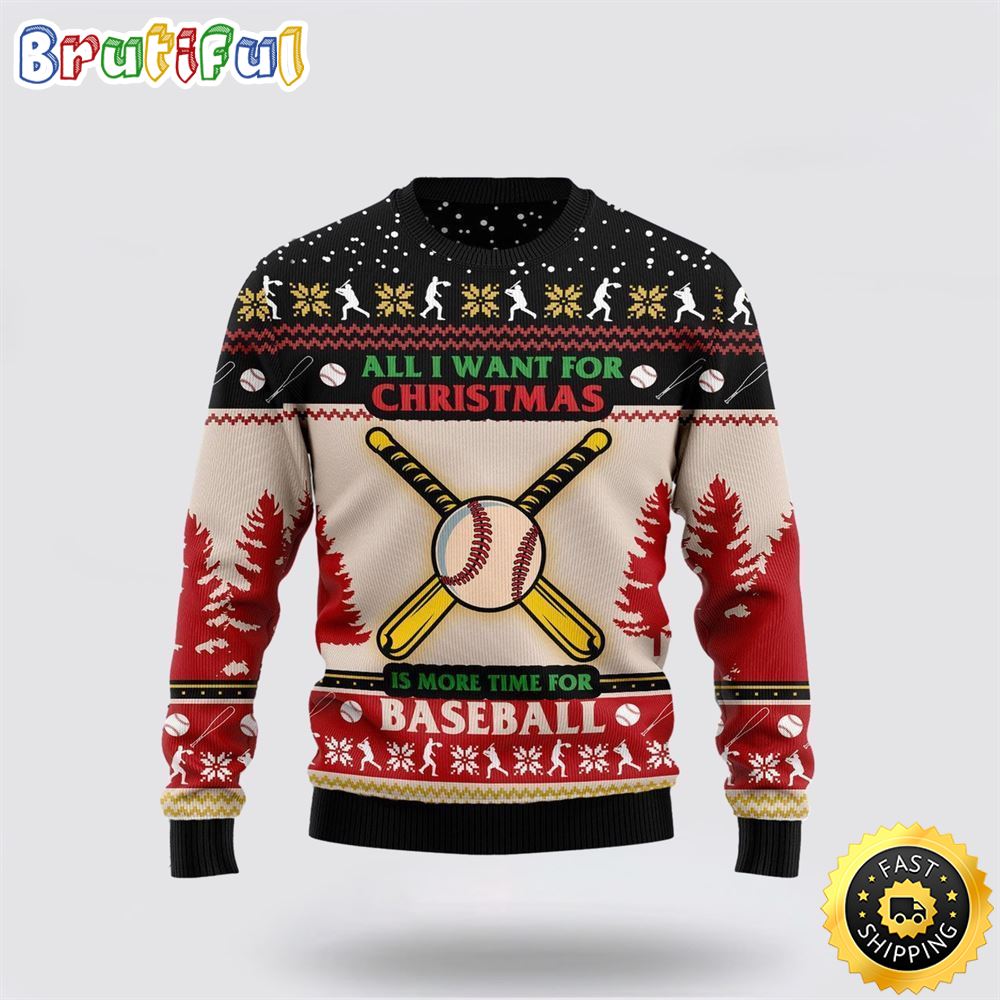 Time For Baseball Ugly Christmas Sweater Christmas Gift For That Everyone Will Love