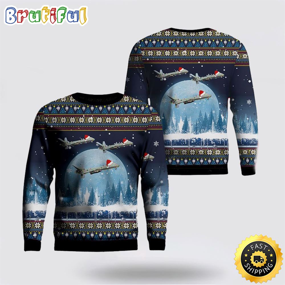 US Air Force General Atomics MQ-9 Reaper Christmas AOP Sweater