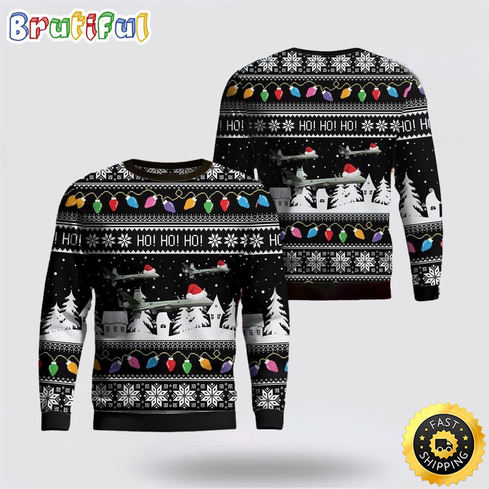 US Air Force General Atomics MQ-9 Reaper Christmas Sweater 3D