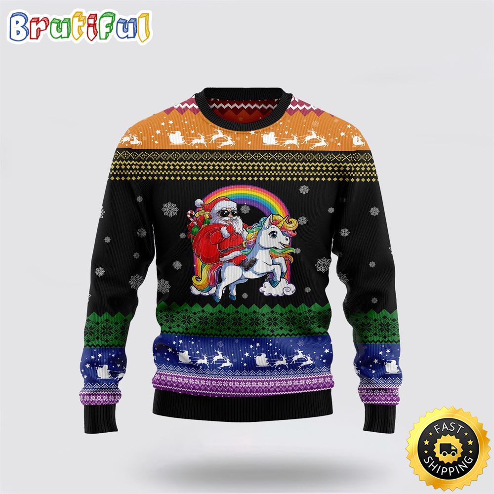 Unicorn LGBT Ugly Christmas Sweater Perfect Gifts For Friends