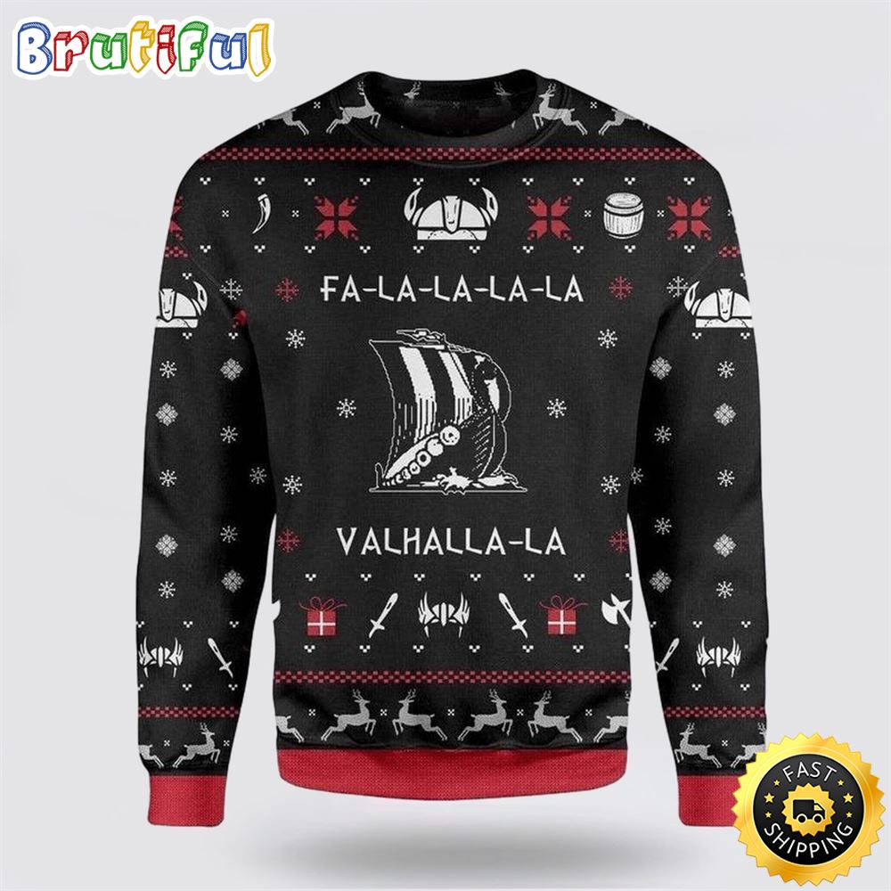Valhalla Viking Christmas Ugly Sweater Christmas Gift For That Everyone Will Love