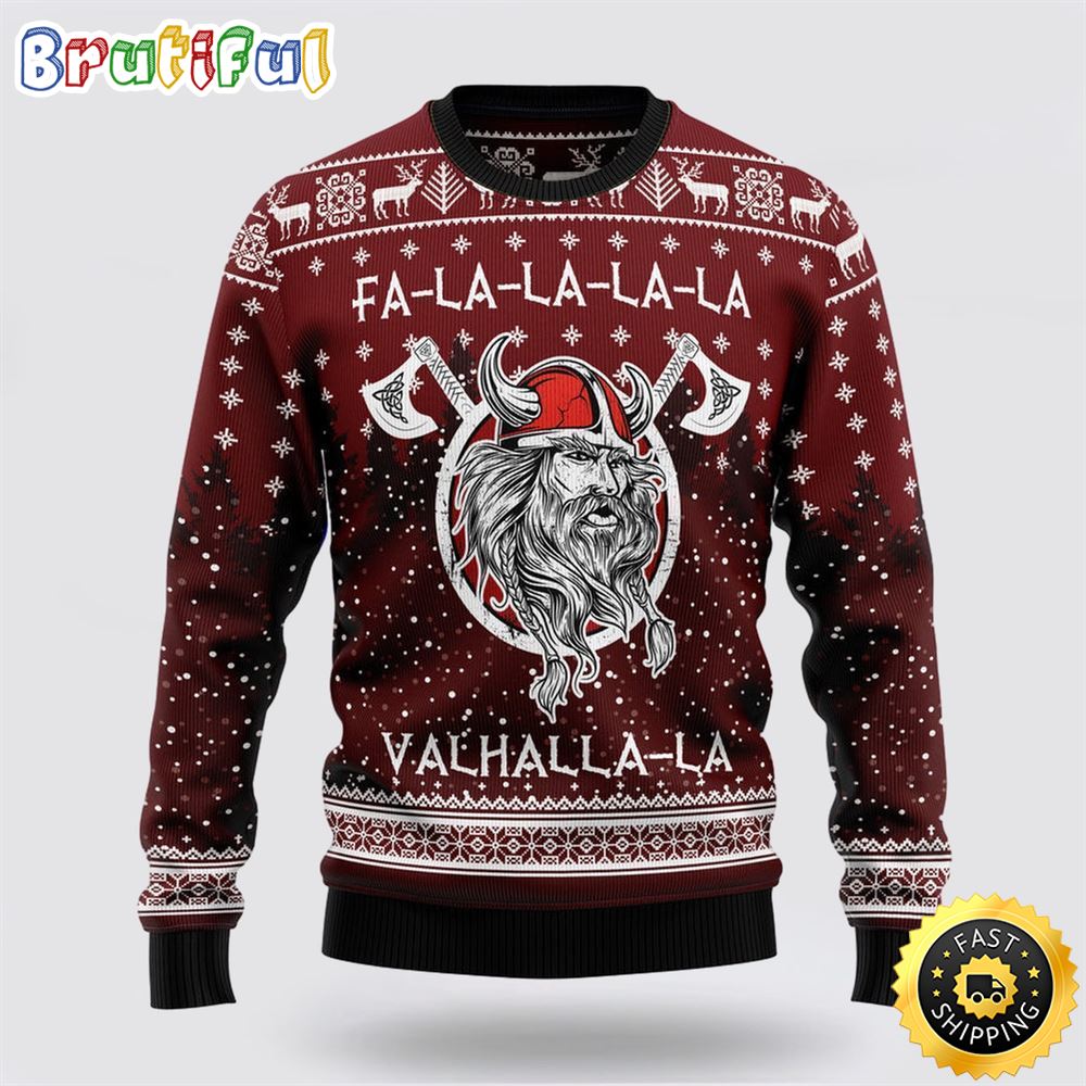 Vikings Fa La La La Ugly Christmas Sweater Christmas Gift For That Everyone Will Love
