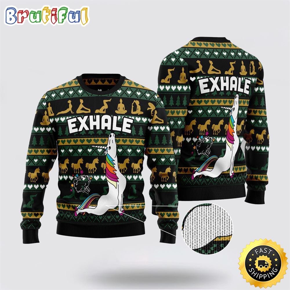 Yoga Unicorn Ugly Christmas Sweater Perfect Gifts For Friends